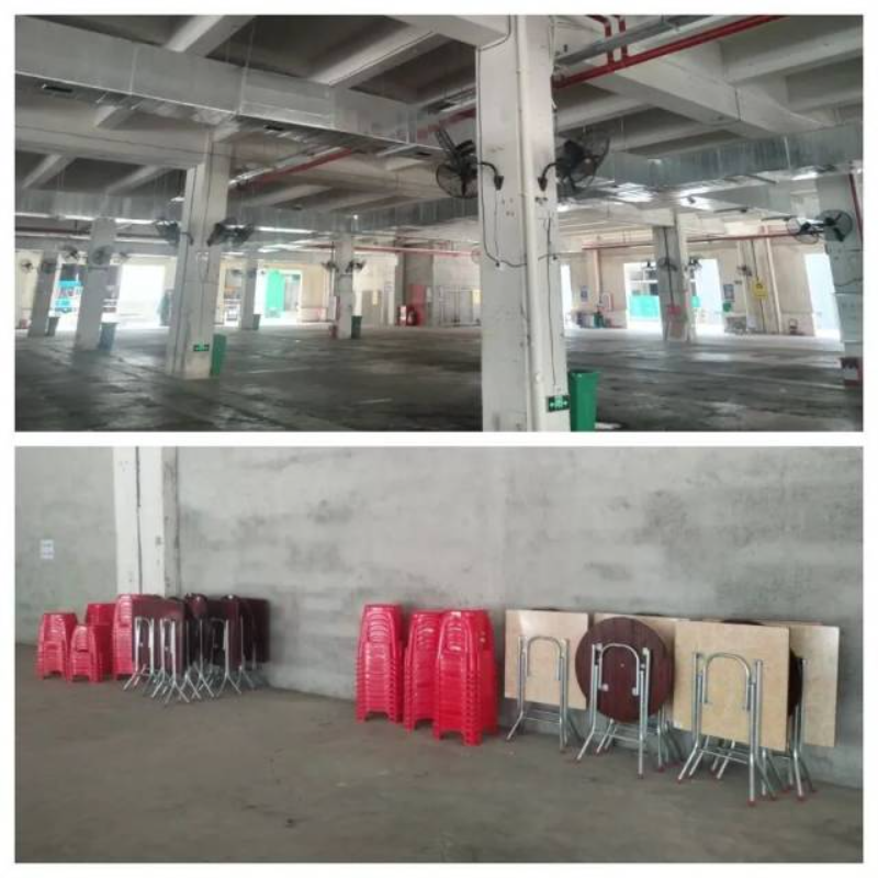 园区新风系统和桌椅投入使用。